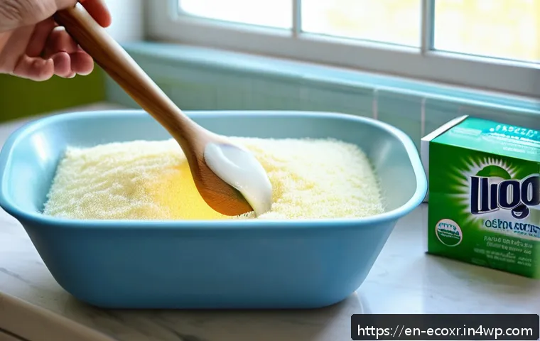 DIY 세제를 통한 비용 절감 전략 - A bright, cozy kitchen scene showing a person carefully grating natural bar soap over a large glass ...